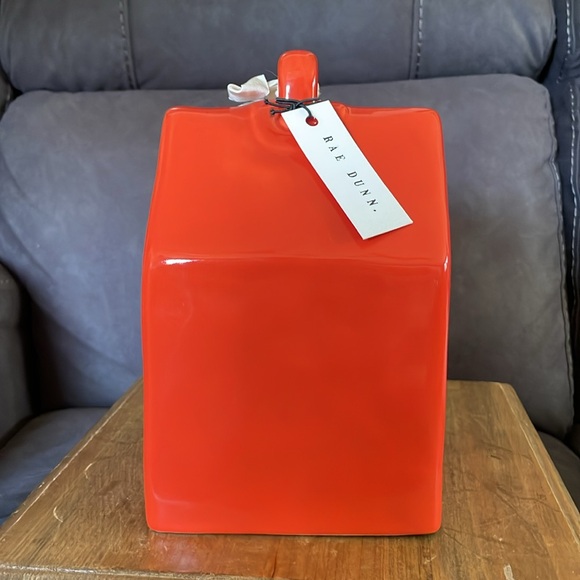 🌎 Rae Dunn “OCCUPIED” Bird House Orange With White Lettering VHTF - Picture 2 of 6